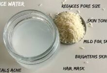 استخدامات وأضرار ماء الأرز للشعر والبشرة